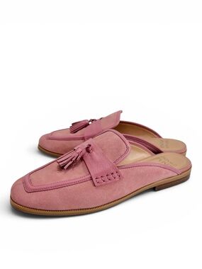 Donald Pliner Bryant Tassel Mules in Pink Rose
